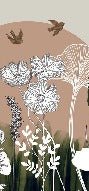 Panorama-Tapete Blumenillustration