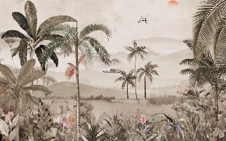 Papier peint l'art de la jungle peint, XXL, tendance