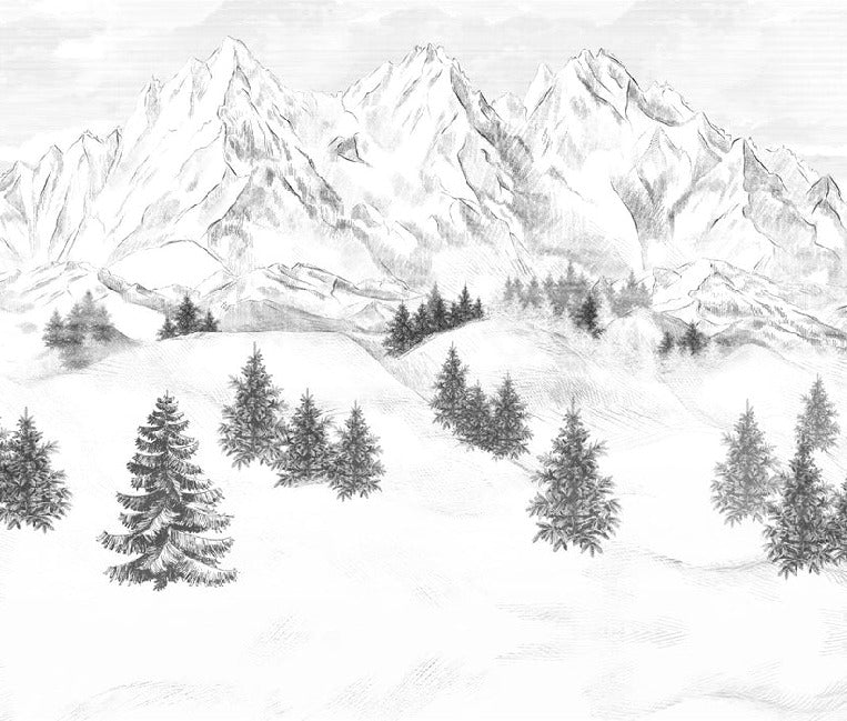 Tapete Berggipfel von Chamonix