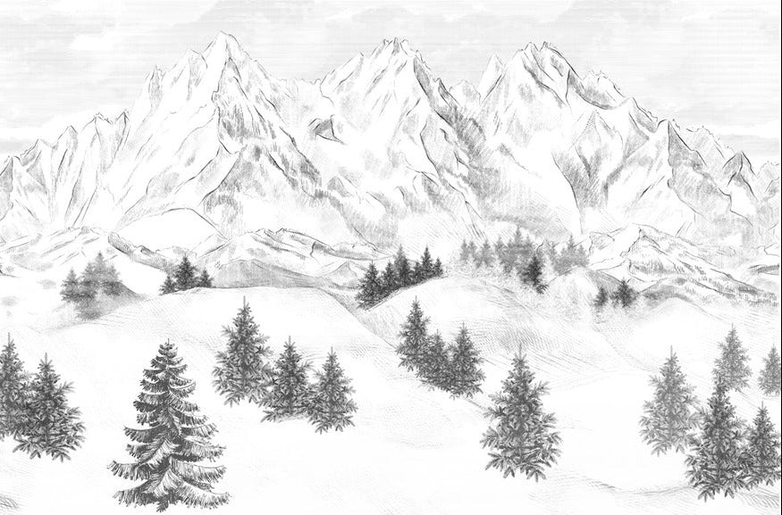 Tapete Berggipfel von Chamonix