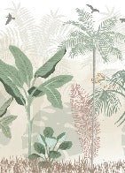 Papier peint panoramique jungle pastel, XXL, tendance
