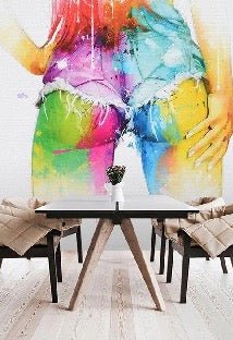 Papier peint Visage Graffiti Peinture Ado, XXL, tendance