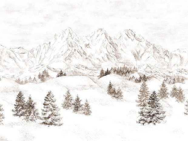 Tapete Bergmassiv der Alpen