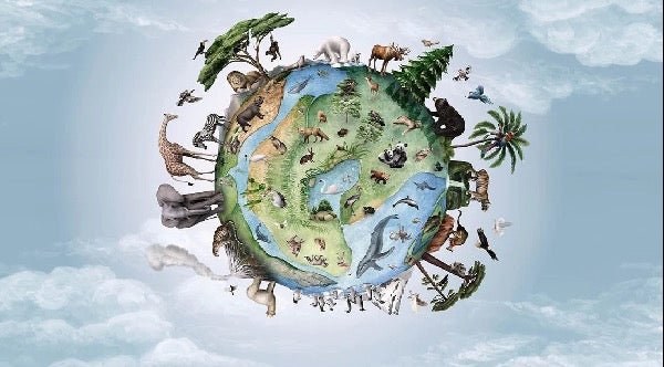 Kindertapete Planet Tiere