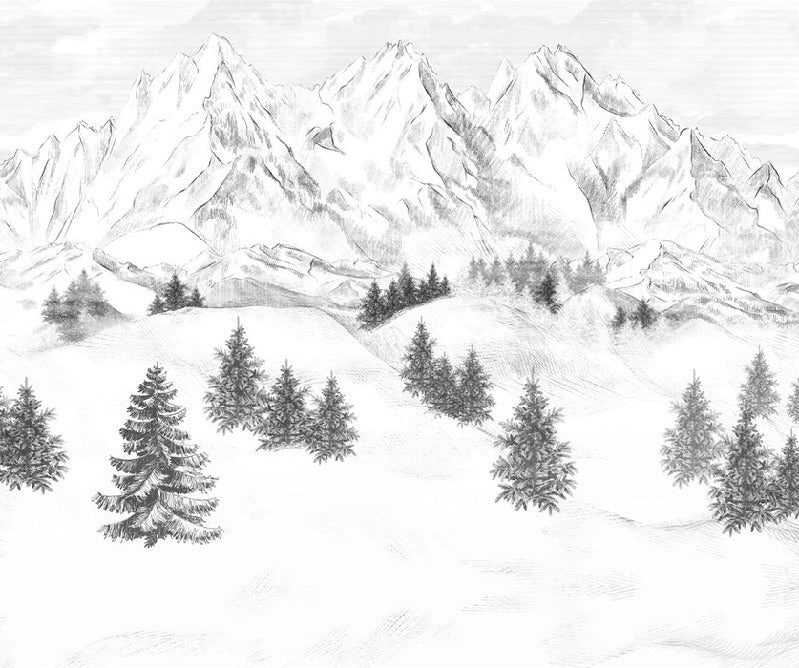 Tapete Berggipfel von Chamonix