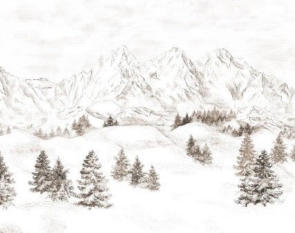 Papier peint montagne massif des Alpes, XXL, tendance