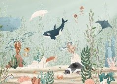 Papier peint bébé monde marin, XXL, tendance