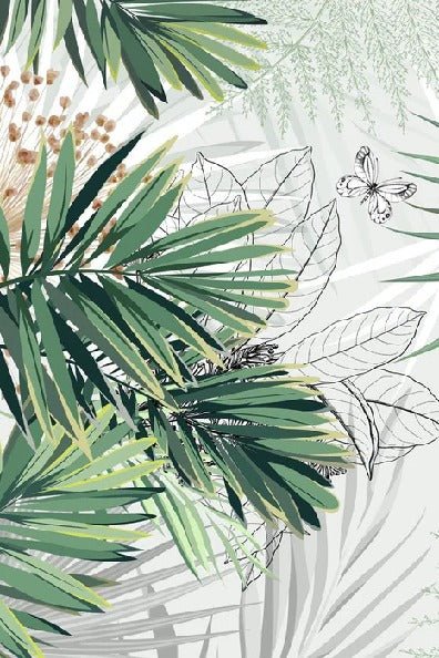 Natur-Panorama-Tapete green palm