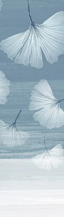 Papier peint wc japandi blue gingko, XXL, tendance