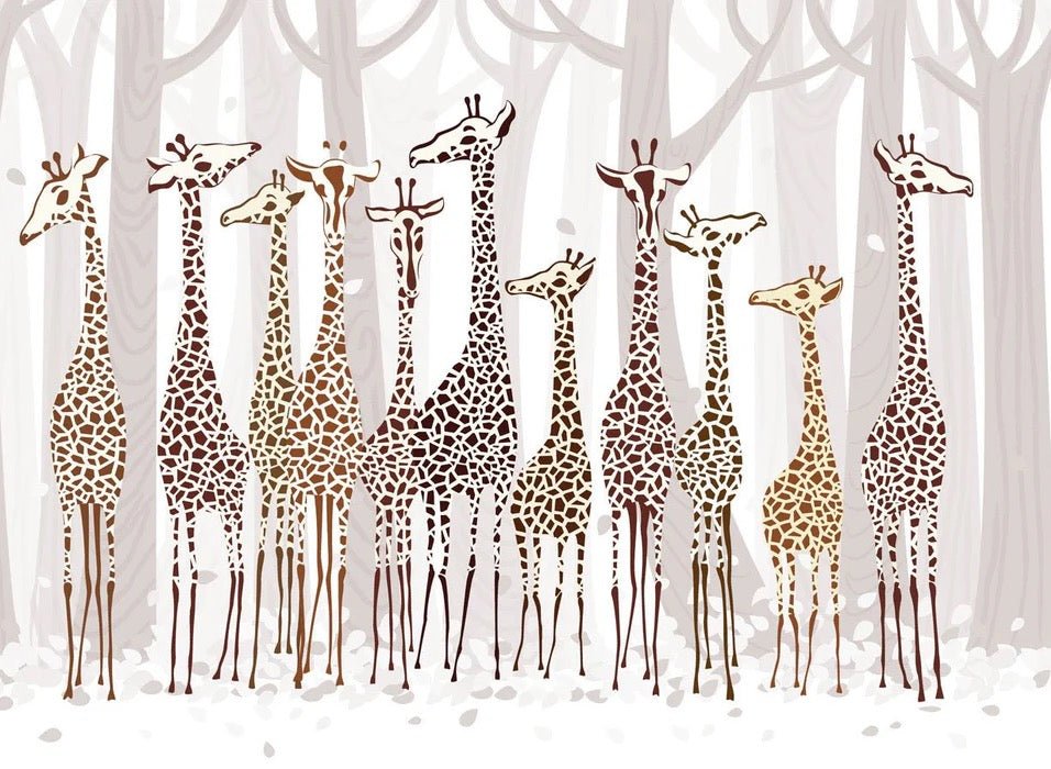 Tapete Elegante Giraffen