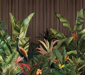 Papier peint panoramique tasseau végétal, mural concept, tendance