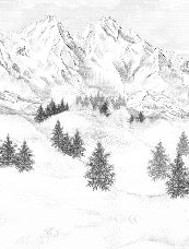 Tapete Berggipfel von Chamonix