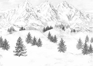 Tapete Berggipfel von Chamonix