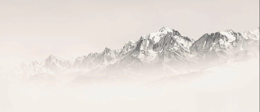 Tapete Mont Blanc im Sepia-Nebel