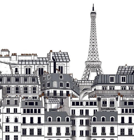 Papier peint Français les toits Parisiens, XXL, tendance