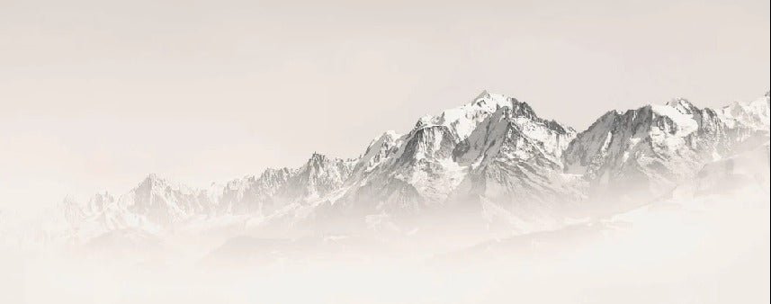 Tapete Mont Blanc im Sepia-Nebel