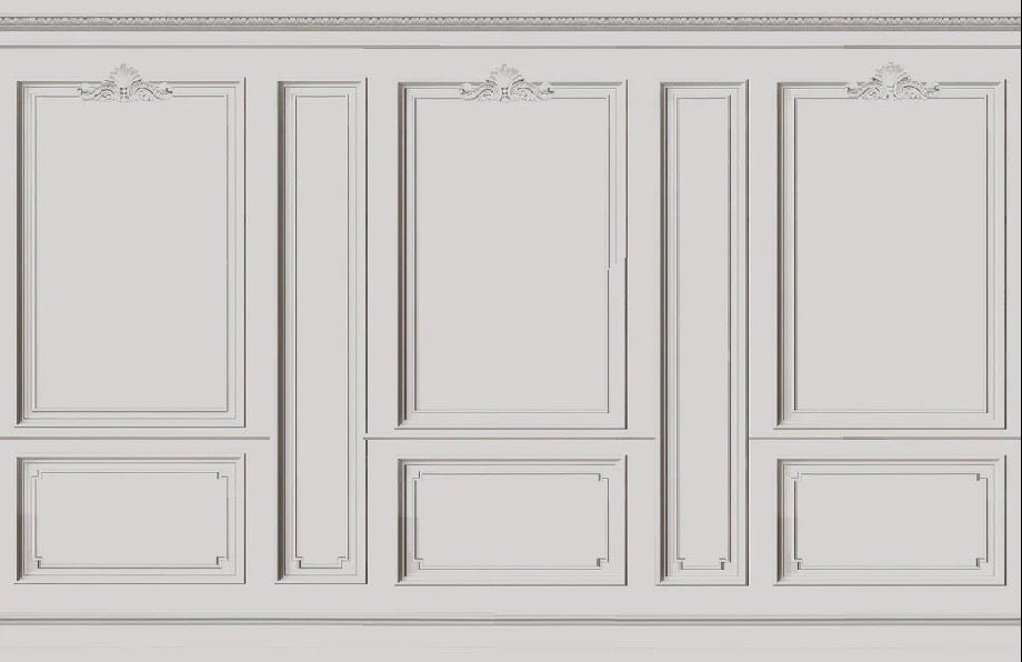Papier peint Français Haussmannien Gris chaud, XXL, tendance