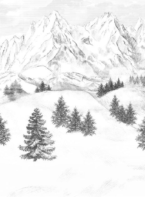Tapete Berggipfel von Chamonix