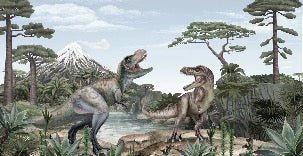 Tapete Welt der Dinosaurier