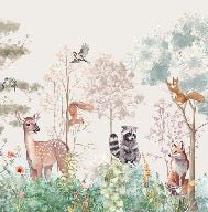 Tapete Kinderzimmer magische Natur beige