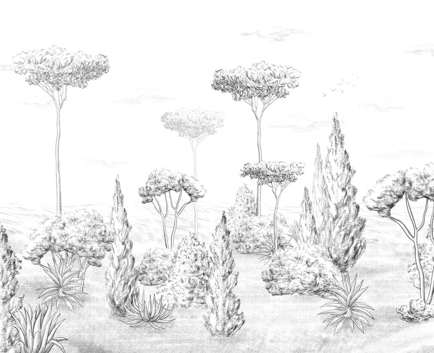 Panorama-Tapete Antikwald