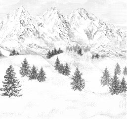 Tapete Berggipfel von Chamonix