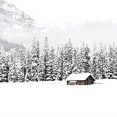 Panorama-Tapete Chalet in den Bergen