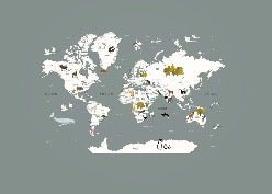 Papier peint Carte du monde en Francais enfant gris, XXL, tendance