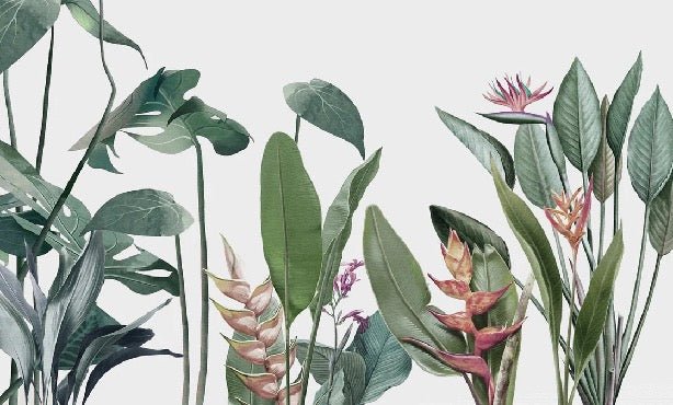 Papier peint panoramique Végétal tropical, XXL, tendance