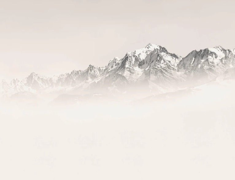 Tapete Mont Blanc im Sepia-Nebel