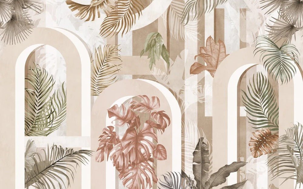 Papier peint tendance arche sépia, mural concept, tendance