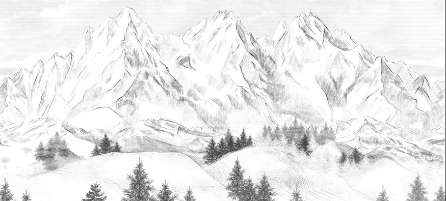 Tapete Berggipfel von Chamonix