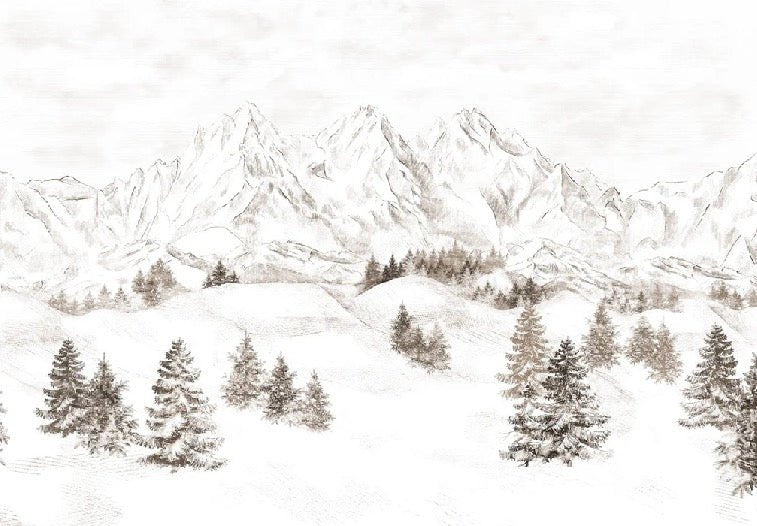 Tapete Bergmassiv der Alpen