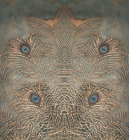 Papier Peint Majestueuse Plume Paon, XXL, tendance