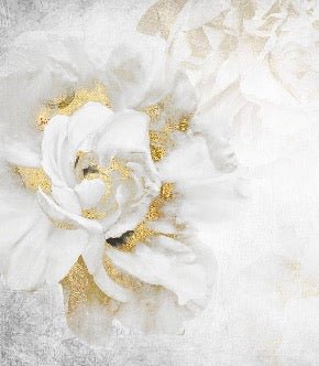 Tapete Blume Gold