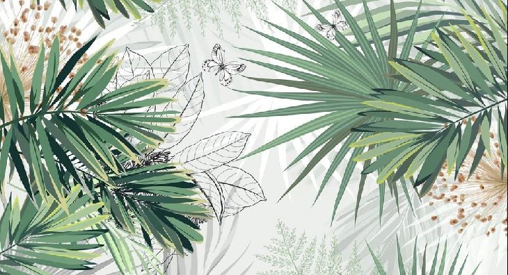 Natur-Panorama-Tapete green palm