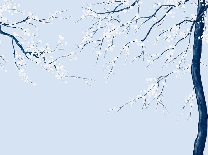 Papier peint panoramique fleur Sakura, XXL, tendance