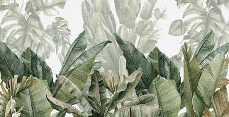 Panorama-Tapete Bananenbaum grün