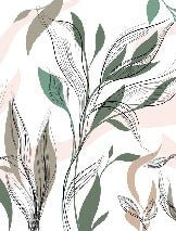 Papier peint panoramique fleur graphique, XXL, tendance