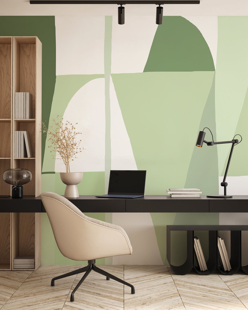 Papier peint Memphis style vert, XXL, tendance