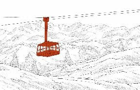 Tapete La Plagne Gondelbahn rot