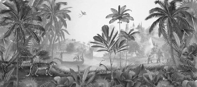 Papier peint panoramique ombres sauvages, XXL, tendance