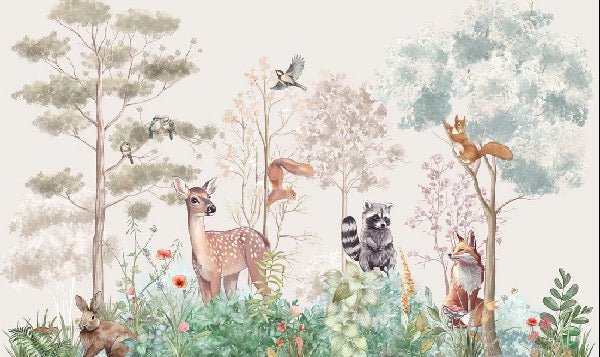 Papier peint chambre enfant nature magique beige, XXL, tendance