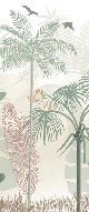 Papier peint panoramique jungle pastel, mural concept, tendance