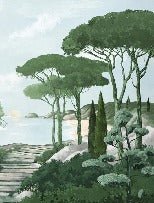 Papier peint balade dans les calanques vert, XXL, tendance