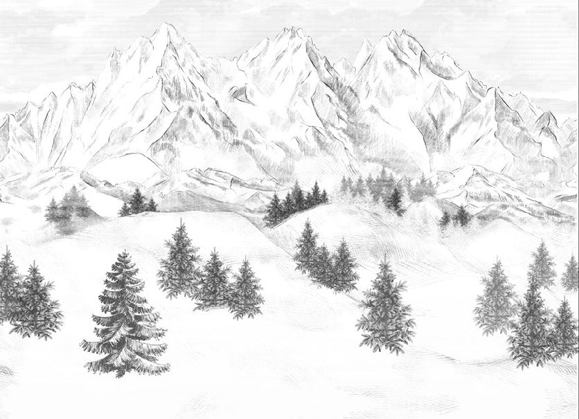 Tapete Berggipfel von Chamonix