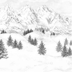 Tapete Berggipfel von Chamonix