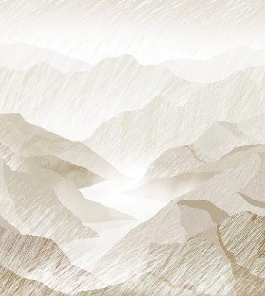 Tapete Illustration Berge Sepia