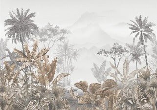 Papier peint tendance tropical sepia, XXL, tendance