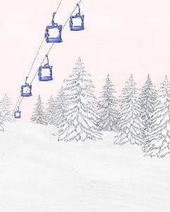 Papier peint télécabine bleuet, XXL, tendance